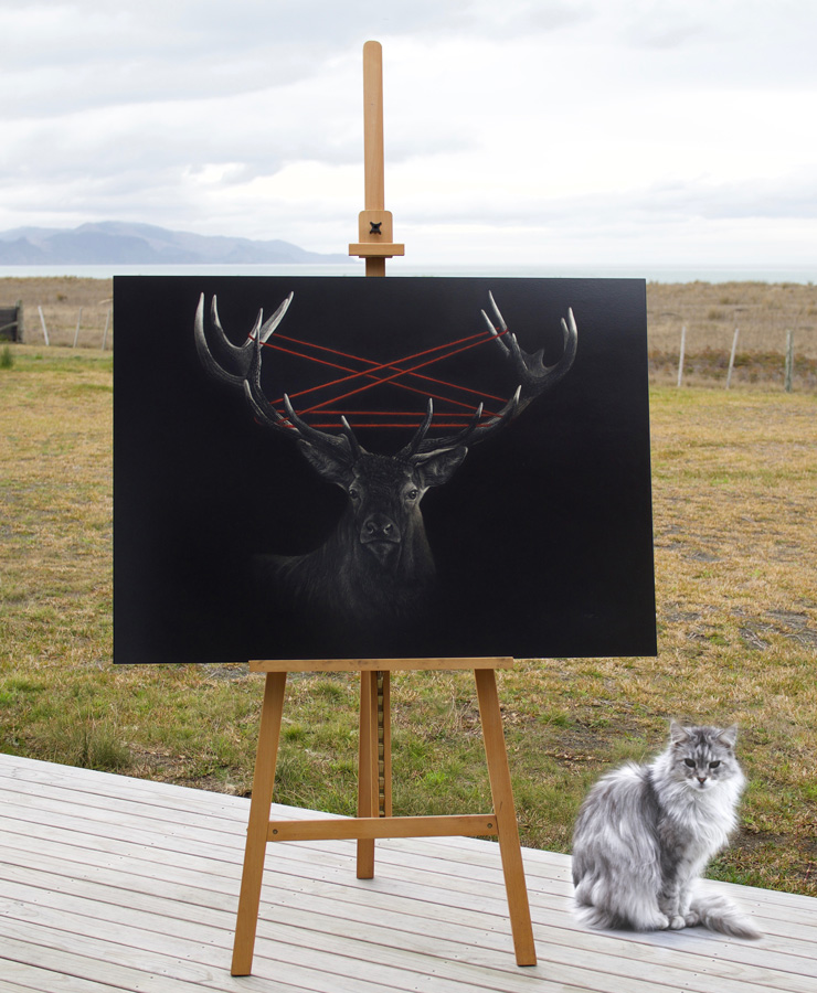 Stag painting artwork